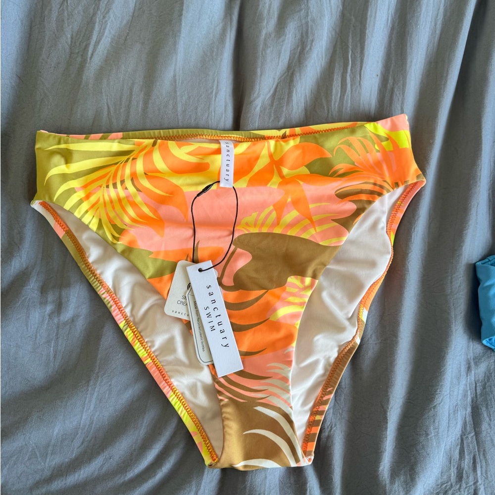 Sanctuary Tropical Orange and Yellow Bikini Bottom - Size Medium